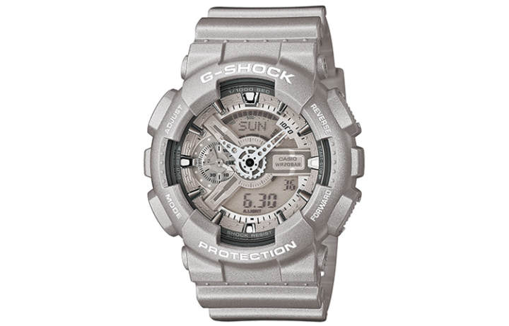 CASIO CASIO Men Liquid Crystal/Analog Dual Display Series Silver Watch GA-110BC-8A
