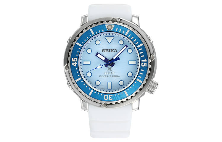 SEIKO Prospe Quartz Movement Silicone Strap Watch Women's Watch Blue Dial