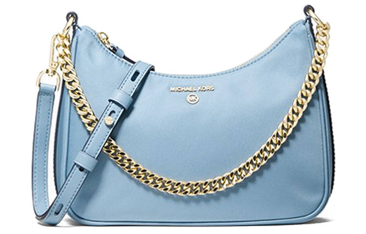 MICHAEL KORS Jet Set Charm Nylon Fabric Shoulder Bag, Crossbody Bag Medium Women's Light Blue