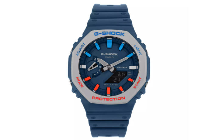 CASIO CASIO Men Liquid Crystal/Analog Dual Display Series Blue Watch GA-2100-1AERB