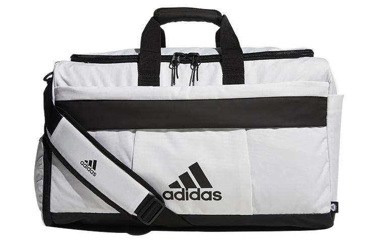 Adidas Adidas Polyester Luggage Bag, Handbag, Shoulder Bag, Crossbody Bag, Travel Bag, Gym Bag Unisex Gray White