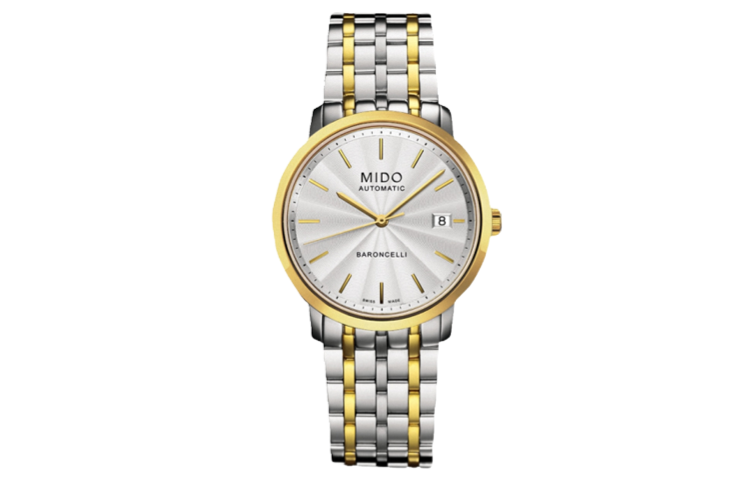 MIDO Baroncelli Collection Automatic Mechanical Movement Men's Watches Watch 37mm Silver Dial