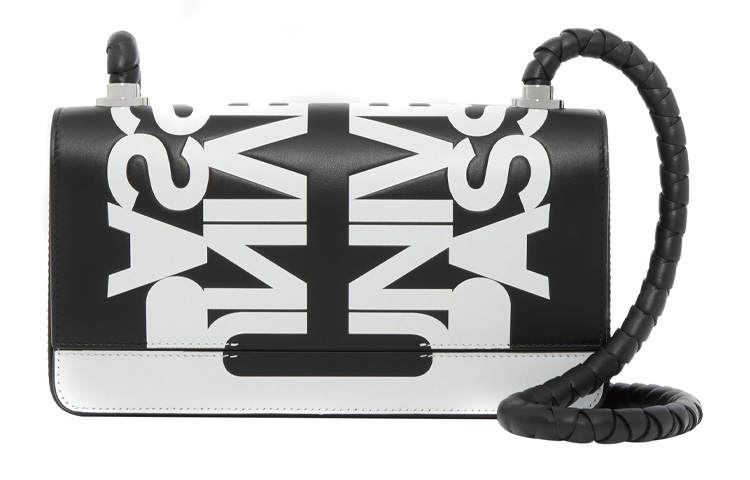 Burberry Cow Leather Small Square Bag, Shoulder Bag, Crossbody Bag Men's Black/White