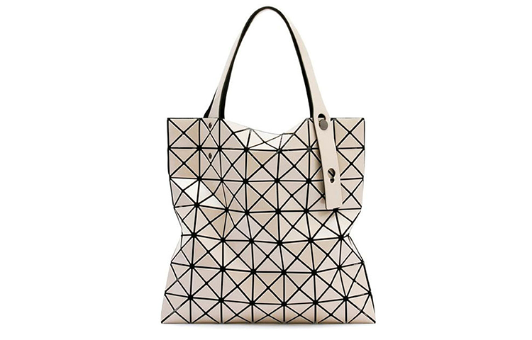 ISSEY MIYAKE Prism PVC Tote Shopping Bag, Laptop Bag, One Shoulder Handbag Unisex Beige