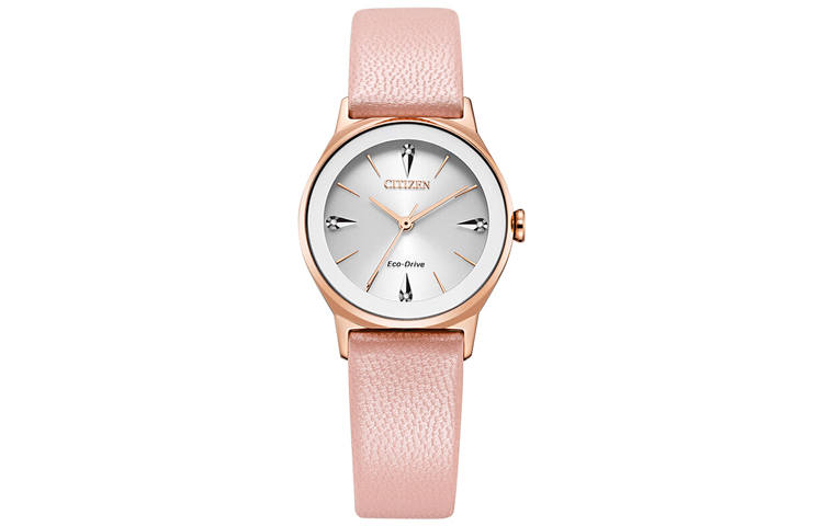 CITIZEN Ecology Drive Collection Quartz Movement Cow Leather Strap Watch Women's Watch White Dial