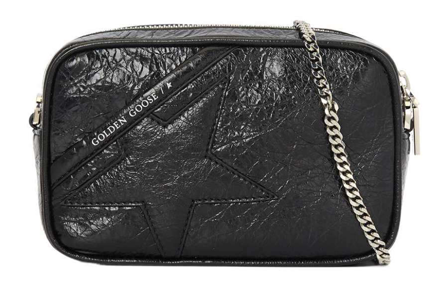Golden Goose Sheepskin Shoulder Bag Women's Black