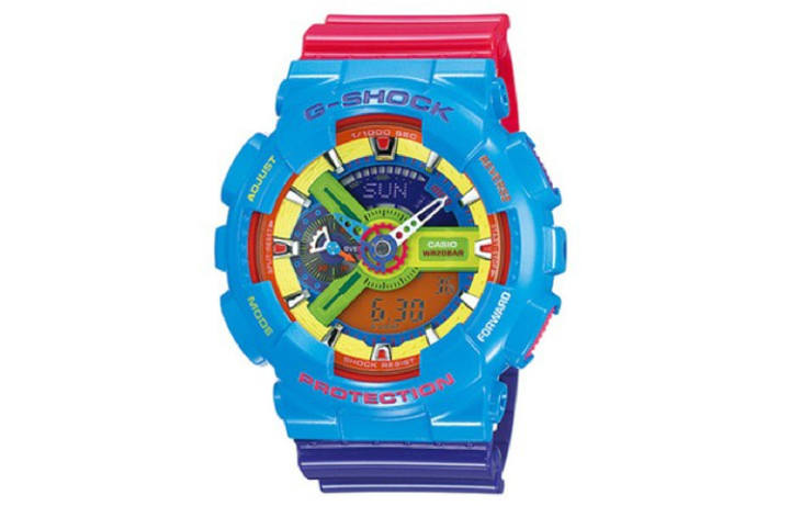 CASIO CASIO Men Liquid Crystal/Analog Dual Display Series Blue Watch GA-110F-2DR