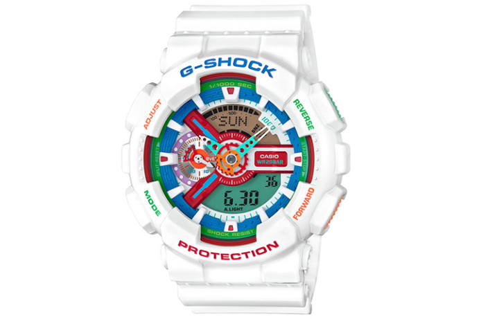 CASIO CASIO Men Liquid Crystal/Analog Dual Display Series White Watch GA-110MC-7A