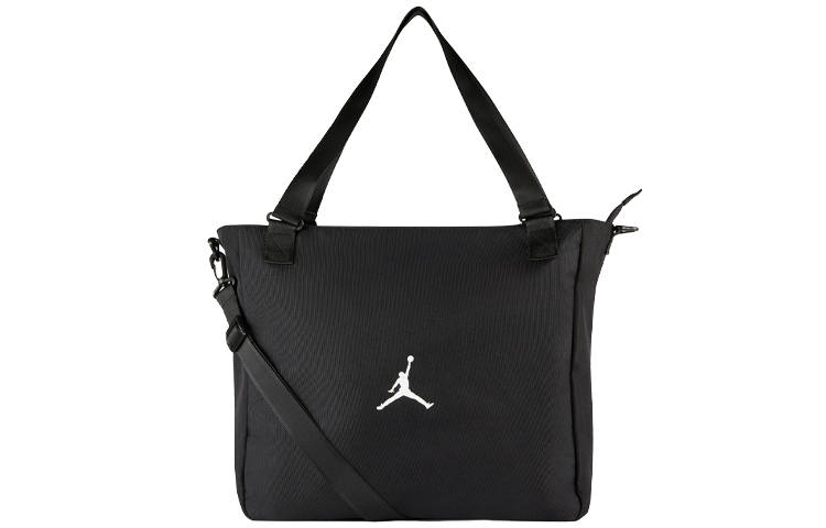 Jordan Jordan Canvas Tote Bag, Shopping Bag, Shoulder Bag, Crossbody Bag, Handbag Regular Unisex Black