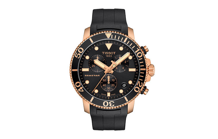 TISSOT Starfish Collection Quartz Movement Men's Watches Watch 45.5mm Black Dial