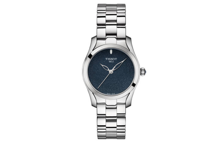 TISSOT Wave Collection Quartz Movement Women's Watch 30mm Blue Dial