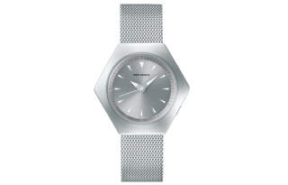 ISSEY MIYAKE ROKU Quartz Movement Stainless Steel Strap Watch Unisex Silver Dial NYAM001
