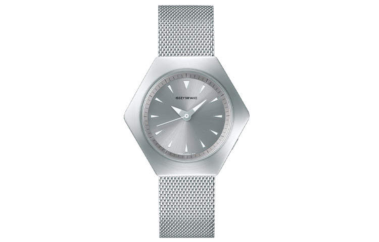 ISSEY MIYAKE ROKU Quartz Movement Stainless Steel Strap Watch Unisex Silver Dial NYAM001