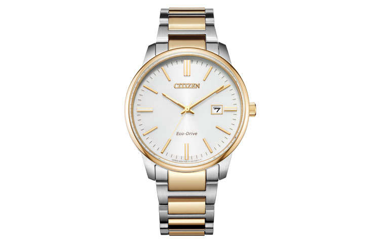 CITIZEN Ecology Drive Collection Light Powered Quartz Movement Watch Men's Watches Gold Dial
