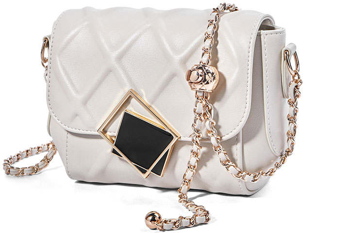 LOLLiPOPS Cow Leather Girlfriend Handbag, Crossbody Bag Small Women's White