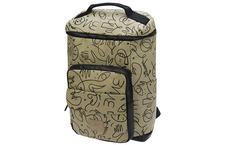 Li-Ning Li Ning Wade Artist DFT Collaboration Fabric Backpack Regular Unisex Khaki