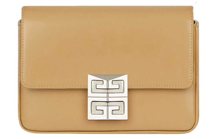 GIVENCHY Cow Leather Shoulder Bag, Crossbody Bag Small Women's Beige