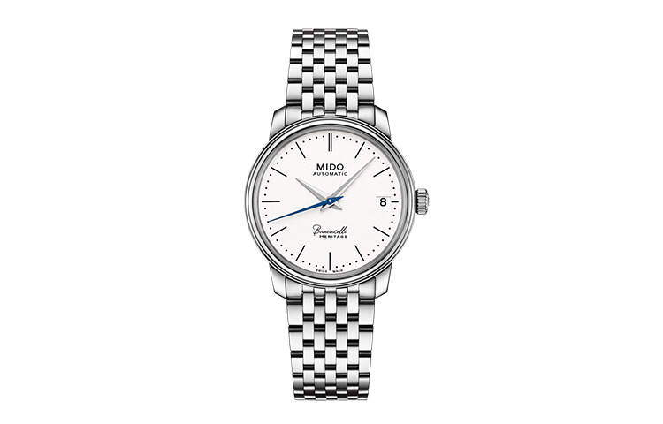 MIDO Baroncelli Automatic Mechanical Movement 30m Waterproof Women's Watch 33mm White Dial