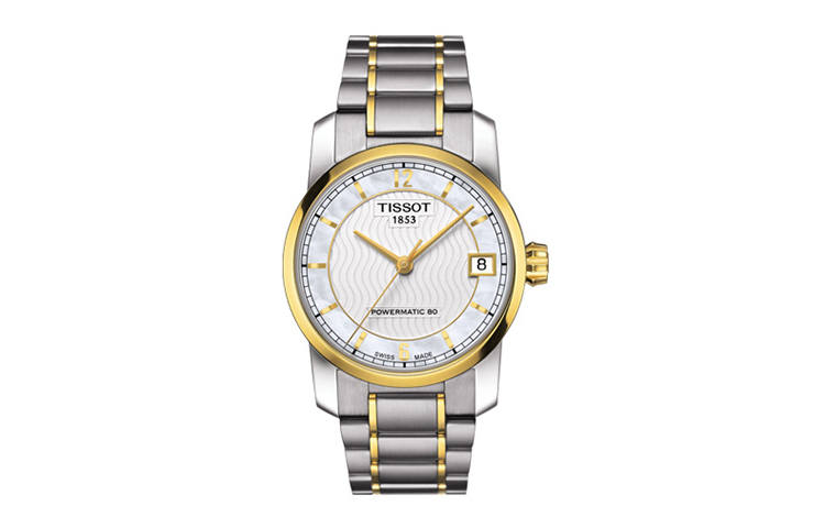 TISSOT Automatic Mechanical Movement Waterproof Women's Watch 32mm White Dial Titanium Watch Case