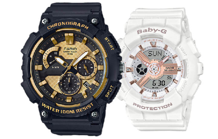 CASIO CASIO Unisex Pair Table Series Gold Watch