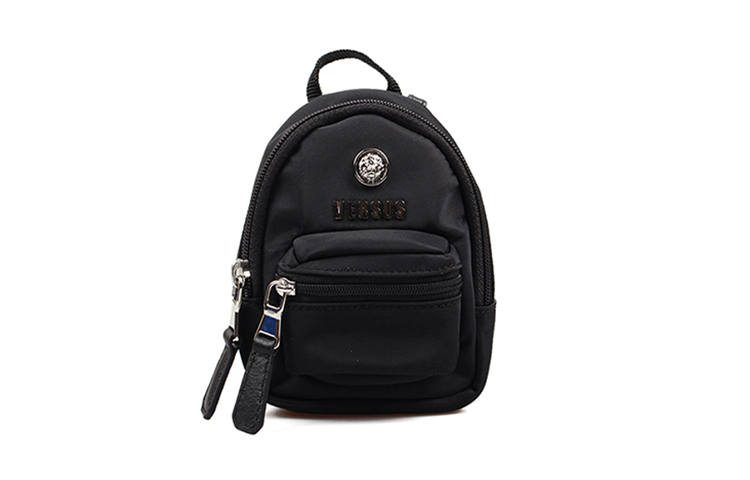 VERSUS Nylon Key Pouch Coin Purse Unisex Black