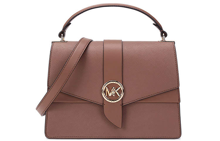 MICHAEL KORS Greenwich Cow Leather One Shoulder Handbag Women's Brown