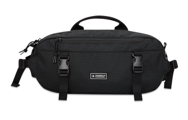 Converse Fabric Fanny Pack, Crossbody Bag Regular Unisex Black