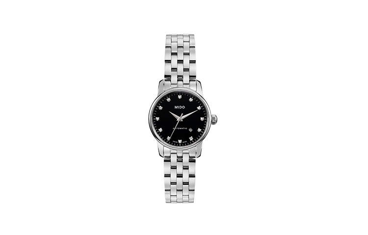 MIDO Baroncelli Automatic Mechanical Movement 50m Waterproof Women's Watch 29mm Black Dial