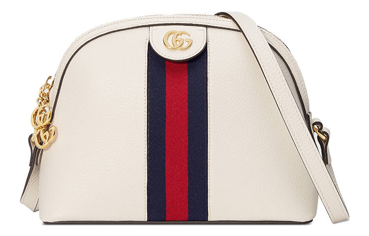GUCCI Ophidia Leather Dome Bag, Crossbody Bag, Shoulder Bag Small Women's White