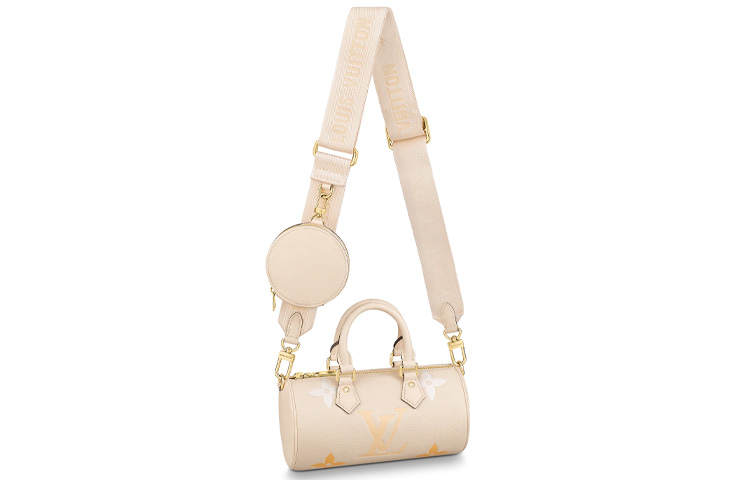 LOUIS VUITTON SummerPapillon Calfskin Handbag, Shoulder Bag, Crossbody Bag Small Women's Vanilla Yellow