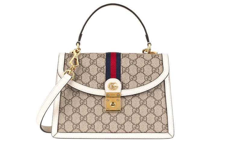 GUCCI Ophidia Canvas With Leather Trim Canvas Bag, Shoulder Bag, Crossbody Bag, Handbag Small Women's