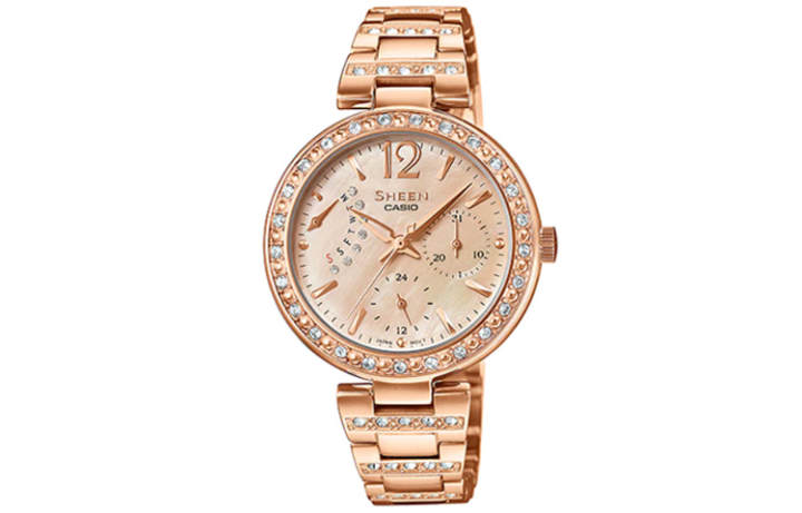 CASIO CASIO Women's SHEEN Mother Of Pearl Color Watch SHE-3043PG-9A