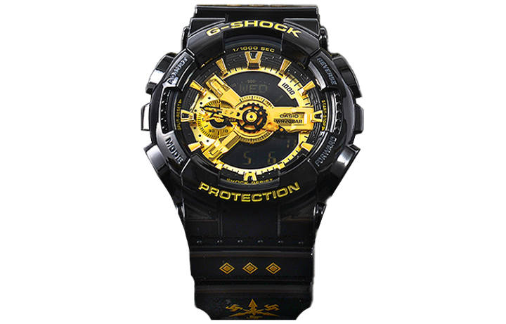 CASIO CASIO Men Liquid Crystal/Analog Dual Display Series Black Watch GA-110GBRZ
