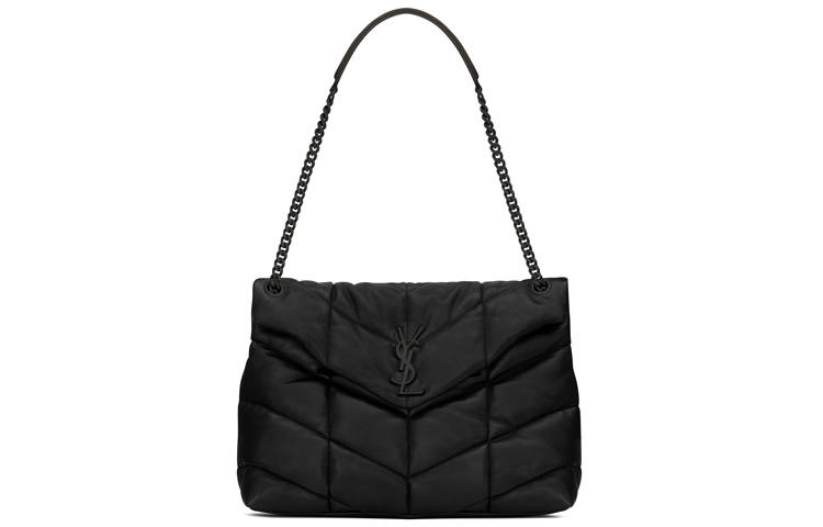 SAINT LAURENT Sheepskin Cloud Bag, Pillow Bag, Handbag, Crossbody Bag, Shoulder Bag Women's Black