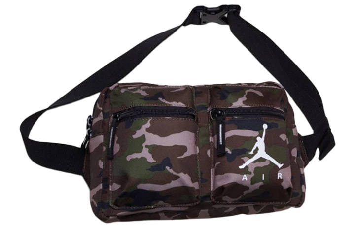 Jordan Jordan Polyester Shoulder Bag, Crossbody Bag Regular Unisex Camouflage/Army Green