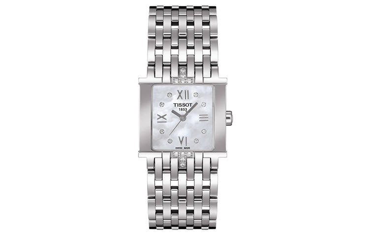 TISSOT Quartz Movement Comfortable Women's Watch Mother of Pearl Color Watch Dial Stainless Steel Case