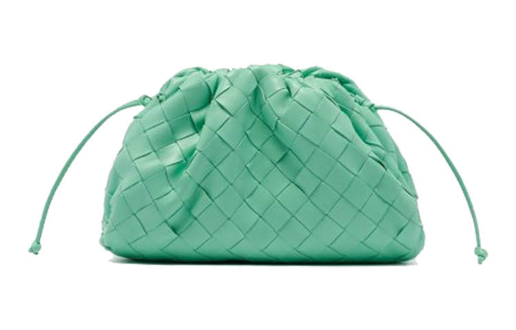 Bottega Veneta POUCH Cloud Bag Sheepskin Handheld Shoulder Bag, Crossbody Bag Mini Women's Green