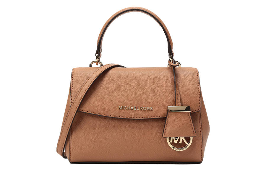 MICHAEL KORS Ava Cow Leather Handbag, Shoulder Bag, Crossbody Bag Mini Women's Butter Brown