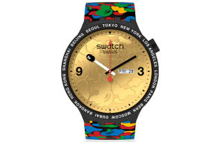 SWATCH Unisex 47mm Gold Watch