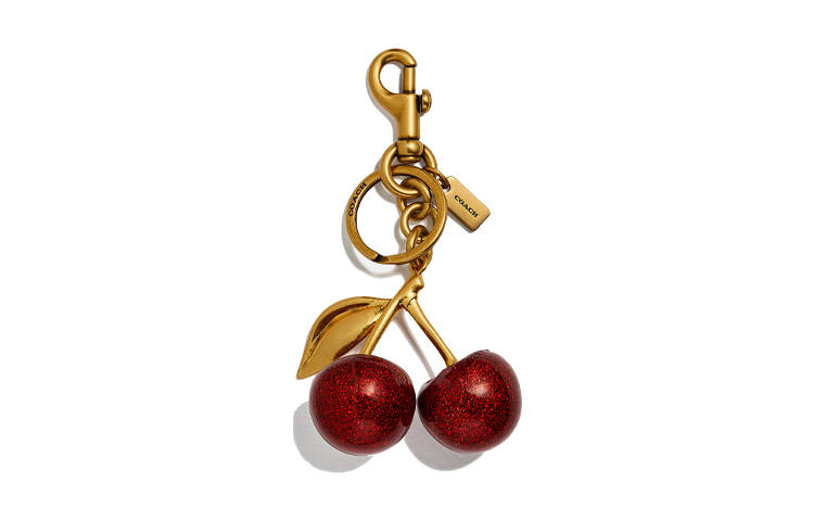 COACH Bag Charm Resin Metal Bag Accessory Women's Red Gold