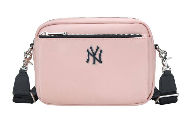 MLB Nylon Fabric Camera Bag, Shoulder Bag, Crossbody Bag Regular Unisex Cherry Blossom Pink