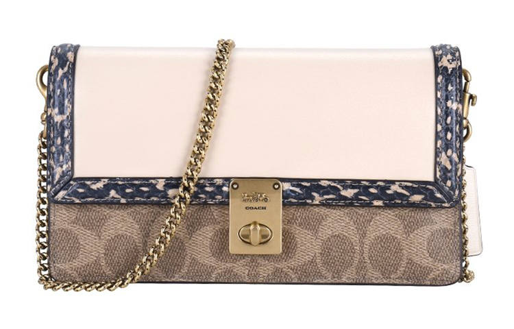 COACH COACH Hutton PVC Chain Bag, Shoulder Bag Women's Multicolor