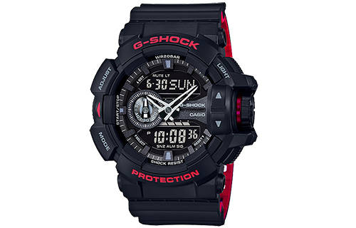 CASIO CASIO Men Liquid Crystal/Analog Dual Display Series Black Watch GA-400HR-1A