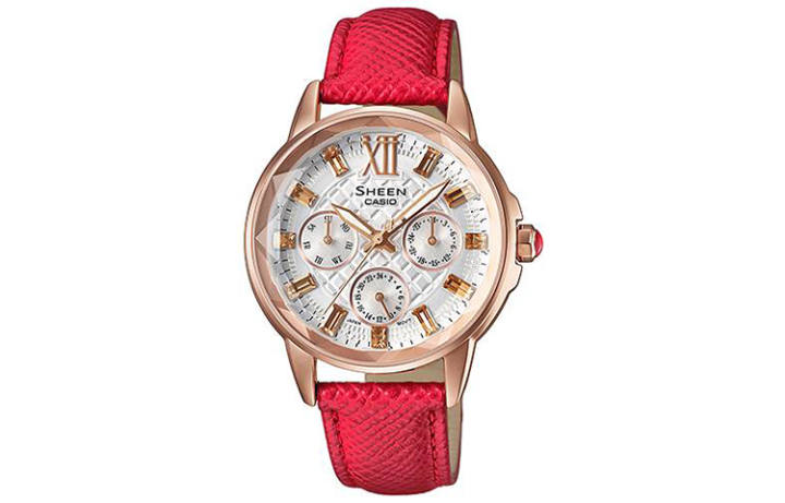 CASIO CASIO Women's SHEEN Mother Of Pearl Color Watch SHE-3029PGL-7A
