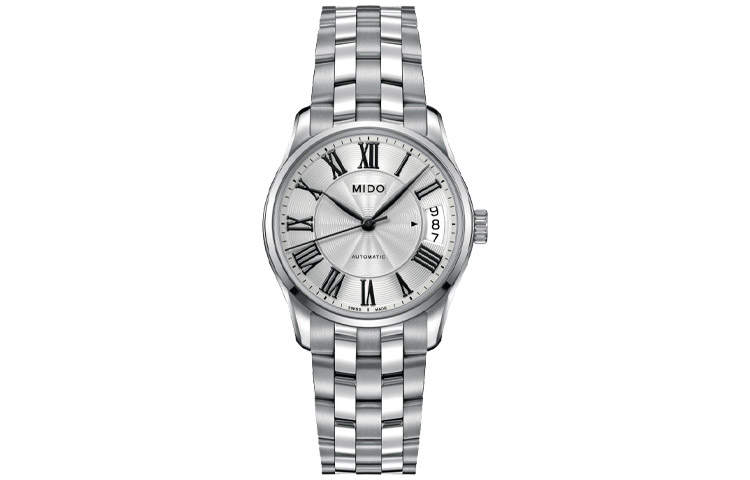 MIDO Brunna Collection Automatic Mechanical Movement Women's Watch 33mm Silver Dial Stainless Steel Strap