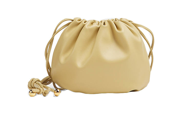 Bottega Veneta Cow Leather Shoulder Bag Women's Cassava