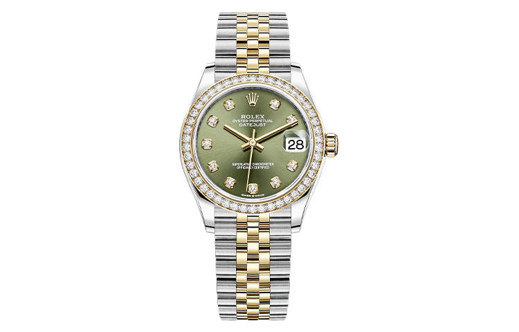 ROLEX Automatic Mechanical Movement 100m Waterproof Women's Watch 31mm Green Dial Oystersteel Strap