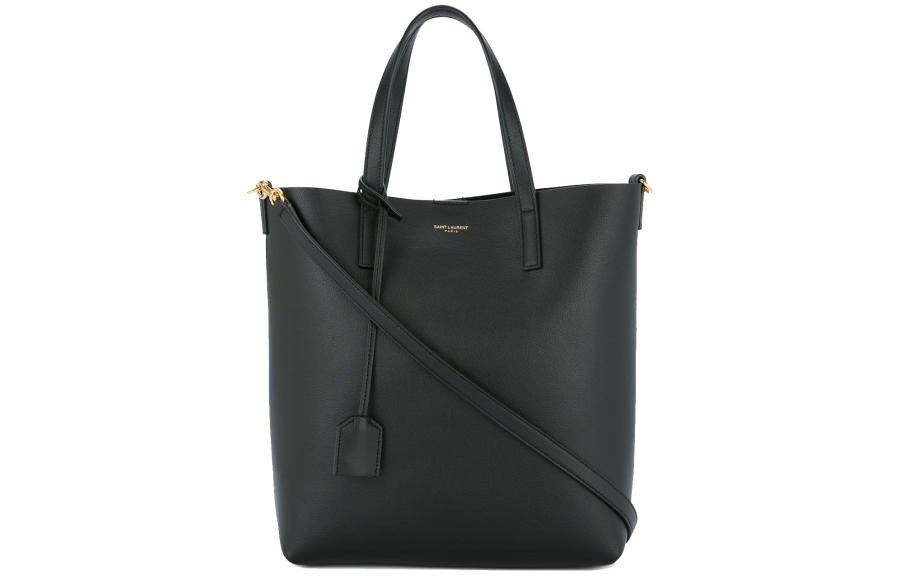 SAINT LAURENT Soft Leather Tote Bag, Shopping Bag, Shoulder Bag, Crossbody Bag, Handbag Women's Black
