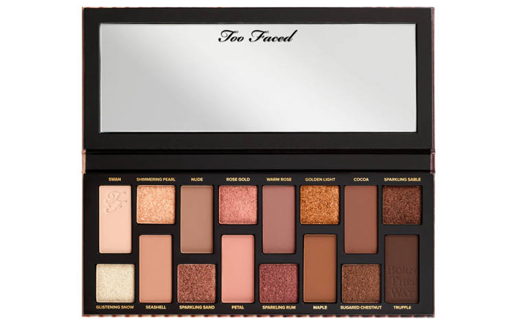Too Faced 16 Color Earthy Tone Nude Series Eye Shadows Shimmer No Transfer Birthday Gift For Girlfriend