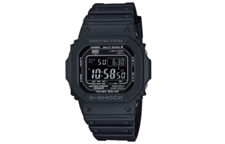 CASIO CASIO DIGITAL Solar Radio Solar Quartz Movement Resin Strap Watch Men's Watches Black Dial